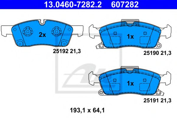 set placute frana,frana disc