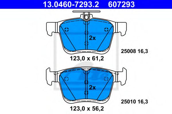 set placute frana,frana disc