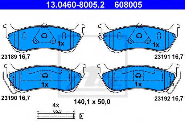 set placute frana,frana disc