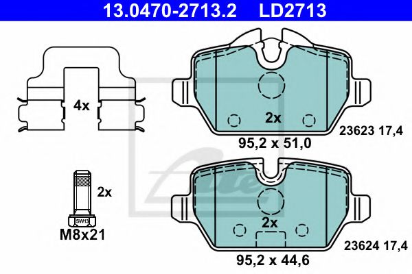 set placute frana,frana disc