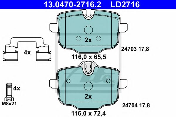 set placute frana,frana disc