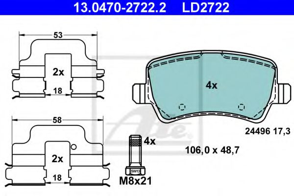 set placute frana,frana disc