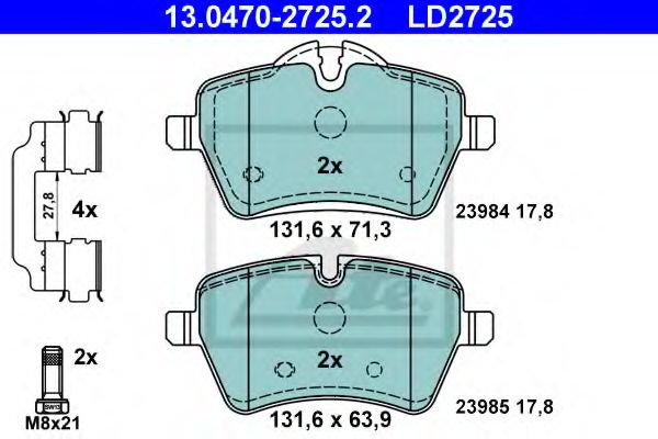 set placute frana,frana disc