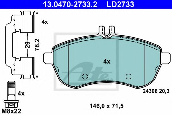 set placute frana,frana disc