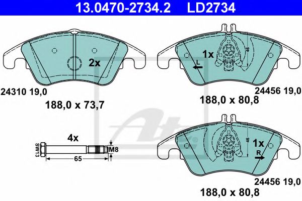 set placute frana,frana disc