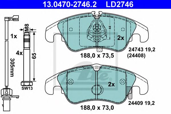 set placute frana,frana disc