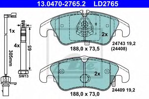 set placute frana,frana disc