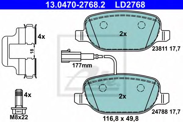 set placute frana,frana disc