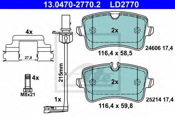 set placute frana,frana disc