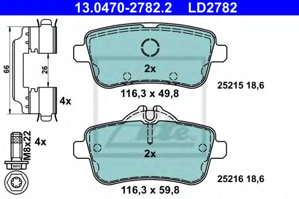 set placute frana,frana disc