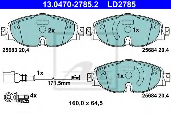 set placute frana,frana disc