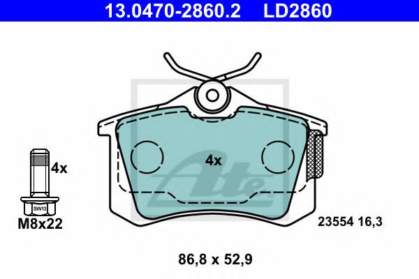 set placute frana,frana disc