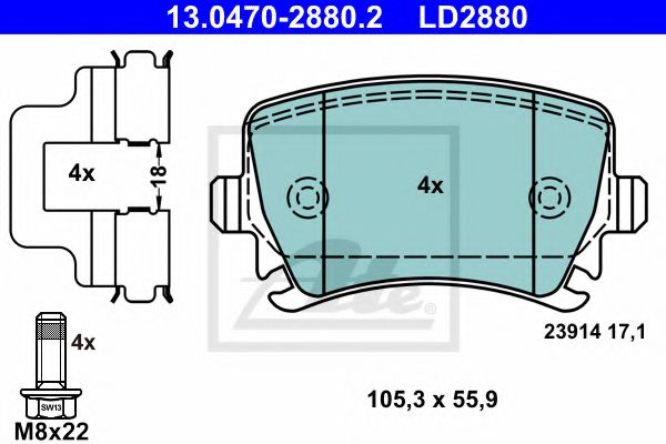 set placute frana,frana disc