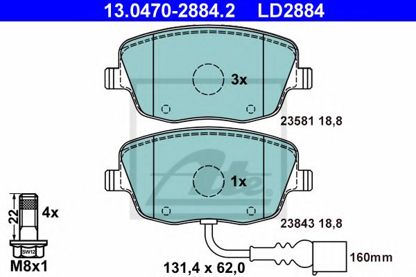 set placute frana,frana disc