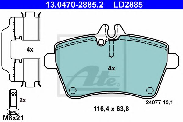 set placute frana,frana disc