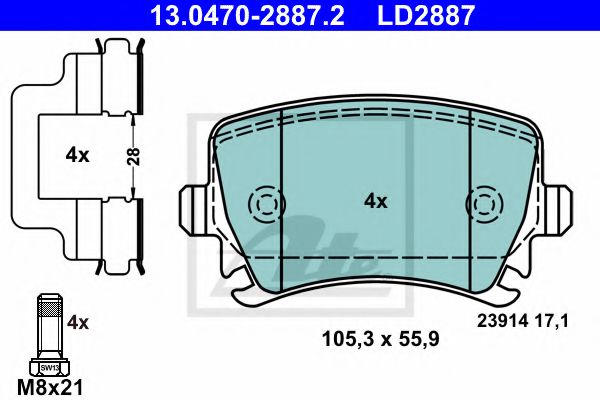 set placute frana,frana disc