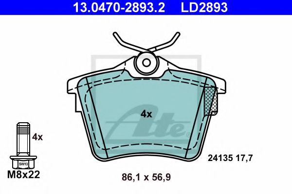 set placute frana,frana disc