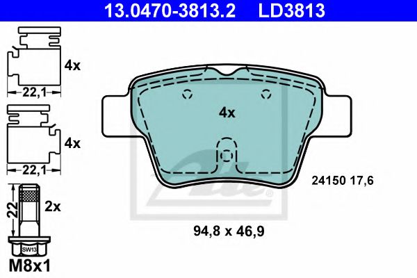 set placute frana,frana disc