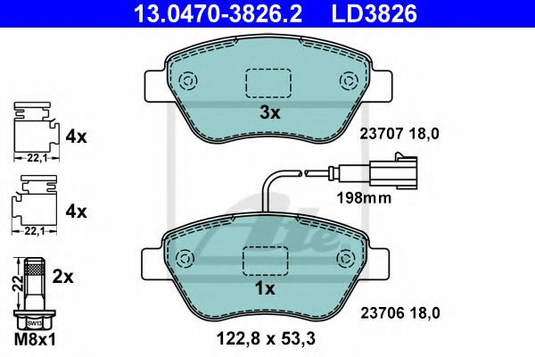 set placute frana,frana disc