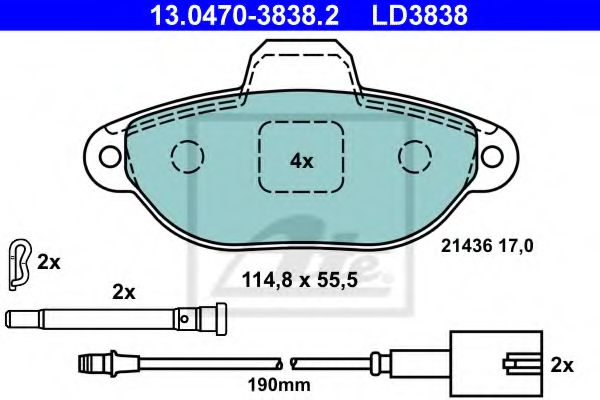 set placute frana,frana disc