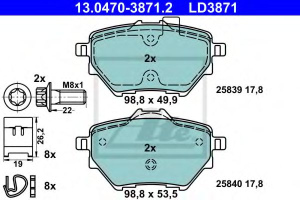 set placute frana,frana disc