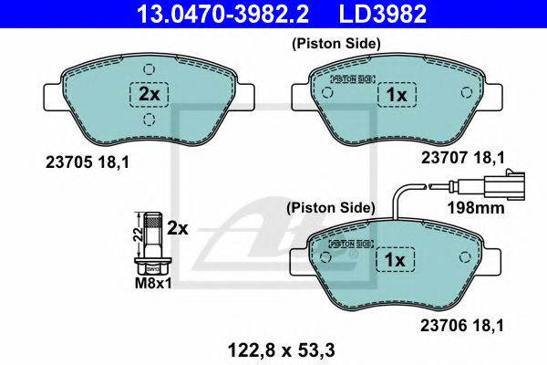 set placute frana,frana disc