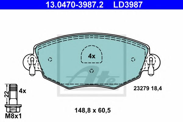 set placute frana,frana disc