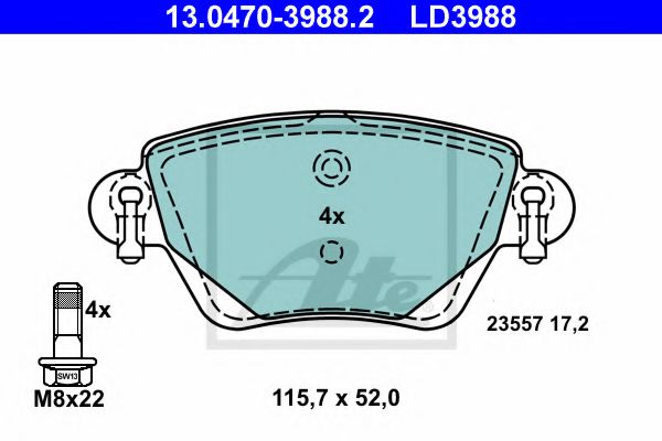 set placute frana,frana disc