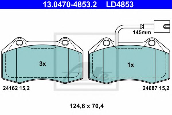 set placute frana,frana disc