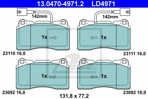 set placute frana,frana disc