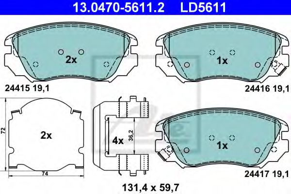 set placute frana,frana disc