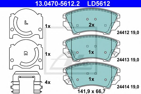 set placute frana,frana disc