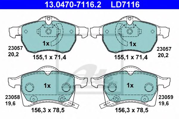 set placute frana,frana disc