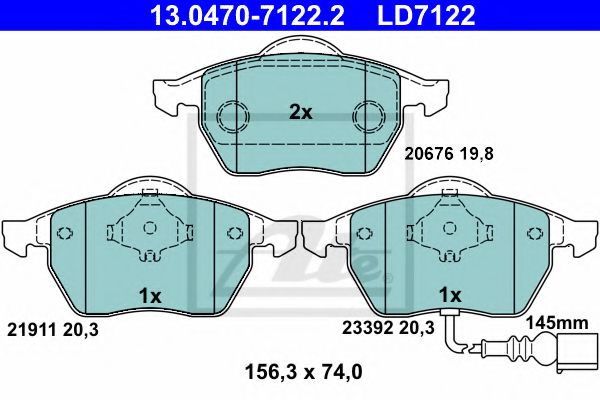 set placute frana,frana disc