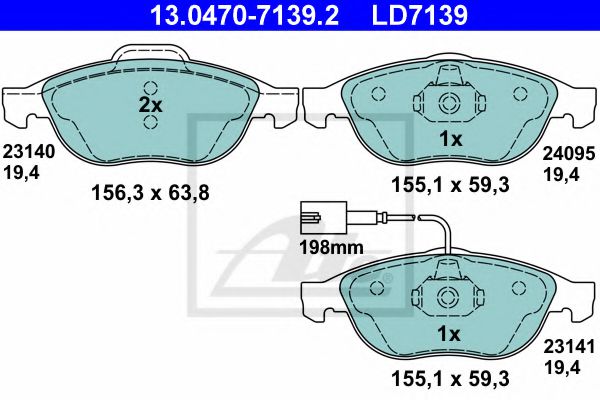 set placute frana,frana disc