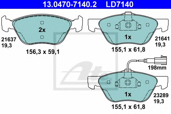 set placute frana,frana disc