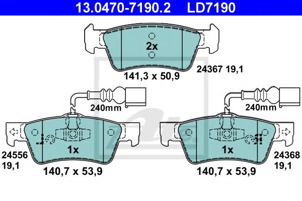 set placute frana,frana disc