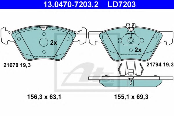 set placute frana,frana disc