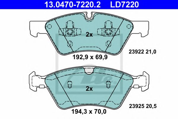 set placute frana,frana disc