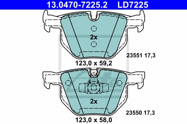 set placute frana,frana disc