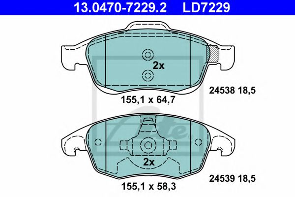 set placute frana,frana disc