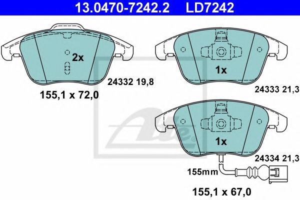 set placute frana,frana disc