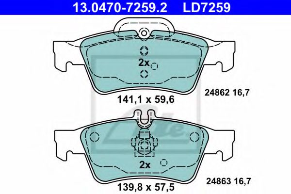 set placute frana,frana disc