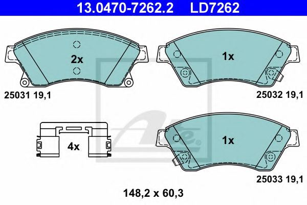 set placute frana,frana disc