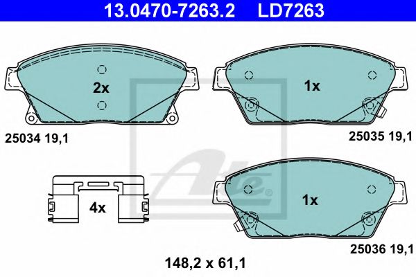 set placute frana,frana disc