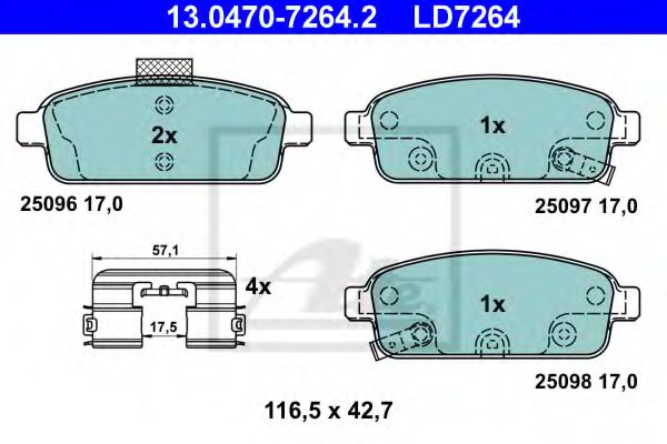 set placute frana,frana disc