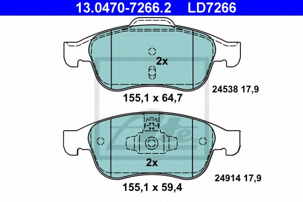 set placute frana,frana disc