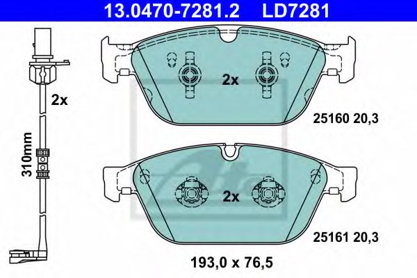 set placute frana,frana disc