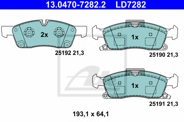 set placute frana,frana disc