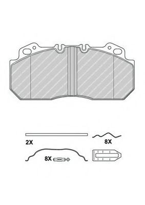 set placute frana,frana disc